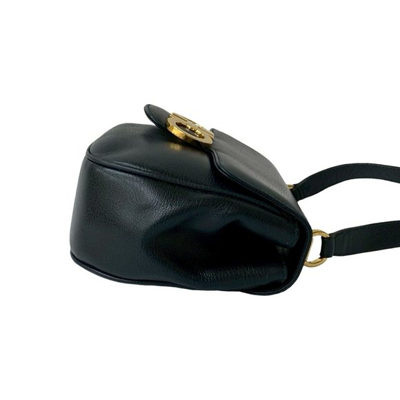 Salvatore Ferragamo Gancini Leather Shoulder Bag/Pochette in Navy Blue (19938) - Picture 6 of 10